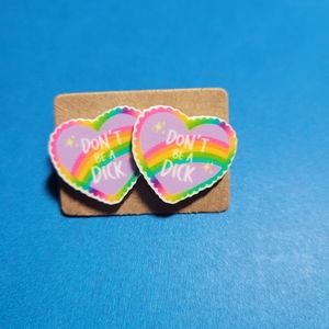 Don't be a dick Stud Earrings